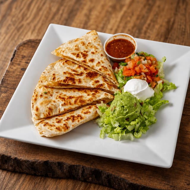 Veggie Quesadilla.